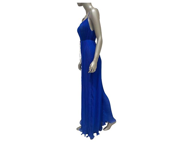 Stella Mc Cartney Stella McCartney blaue plissierte Maxikleid Größe 38 gebraucht - Ansicht 2