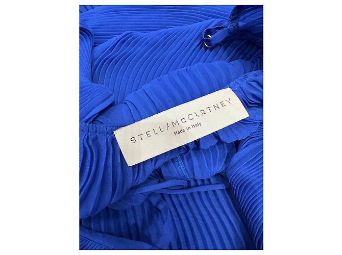 Stella Mc Cartney Stella McCartney blaue plissierte Maxikleid Größe 38 gebraucht - Ansicht 5