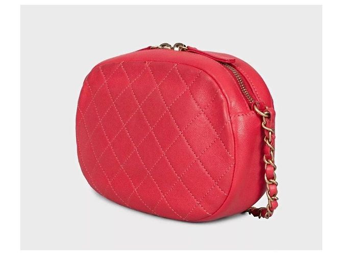 Borsa a spalla in pelle rossa mezzanotte Coco di Chanel elegante usata - vista 2