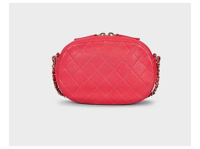Borsa a spalla in pelle rossa mezzanotte Coco di Chanel elegante usata - vista 3
