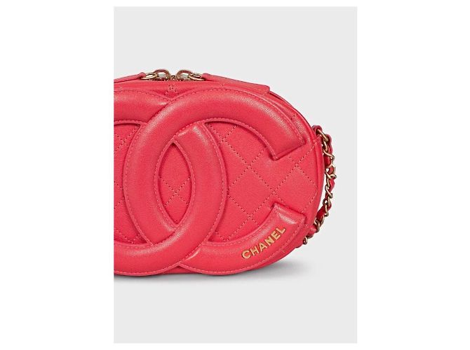 Borsa a spalla in pelle rossa mezzanotte Coco di Chanel elegante usata - vista 5