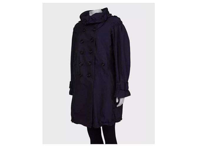 Abrigo morado de doble botonadura Burberry IT42 M de segunda mano - vista 2