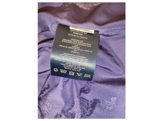 Abrigo morado de doble botonadura Burberry IT42 M de segunda mano - vista 6