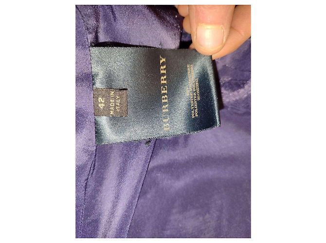 Abrigo morado de doble botonadura Burberry IT42 M de segunda mano - vista 7