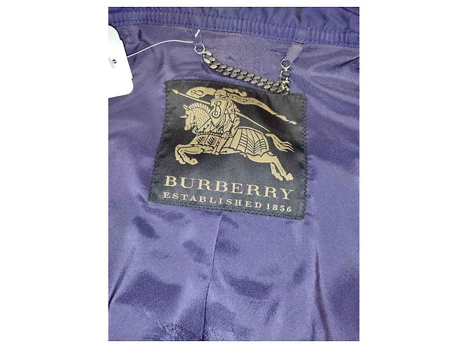 Abrigo morado de doble botonadura Burberry IT42 M de segunda mano - vista 8