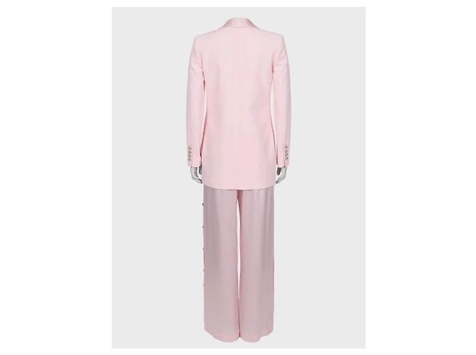 Blazer e Calças de Viscose Rosa Balmain Tamanho 36 Usado - vista 3