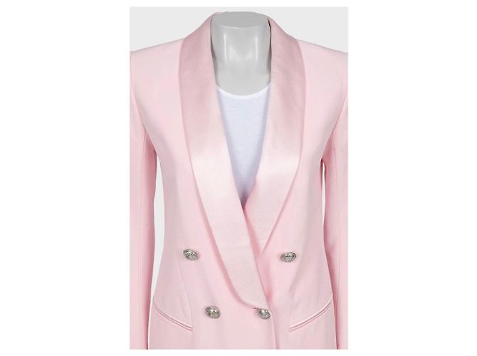 Blazer e Calças de Viscose Rosa Balmain Tamanho 36 Usado - vista 6
