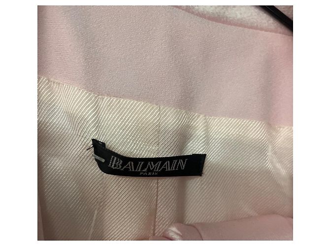 Blazer e Calças de Viscose Rosa Balmain Tamanho 36 Usado - vista 9