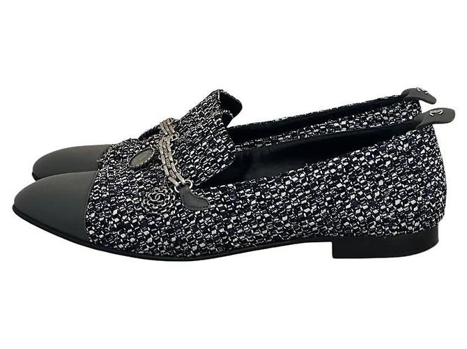 Timeless Mocassini a punta in tweed Chanel Taglia 37,5 Usati - vista 2