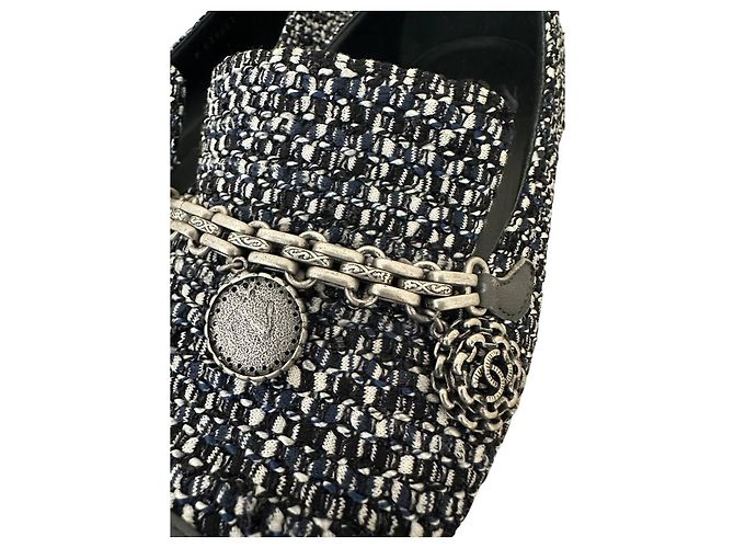 Timeless Mocassini a punta in tweed Chanel Taglia 37,5 Usati - vista 6