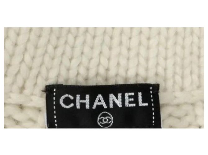 Chanel 2009 Weißes Kaschmir Strickkleid Größe 36 Gebraucht - Ansicht 2