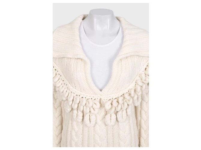 Chanel 2009 Weißes Kaschmir Strickkleid Größe 36 Gebraucht - Ansicht 6