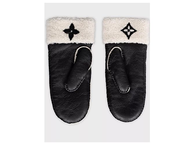 Louis Vuitton Lammfell Mütze und Handschuh Set - Größe M Gebraucht - Ansicht 7