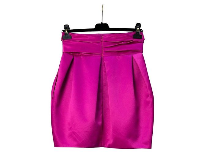 Gonna Mini in Satin Fucsia Alexandre Vauthier Taglia 38 - vista 4