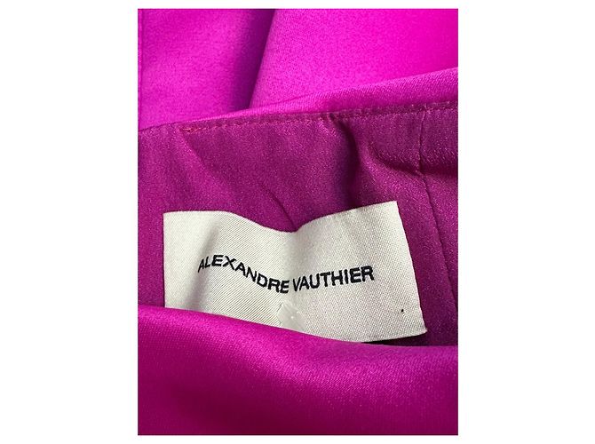 Gonna Mini in Satin Fucsia Alexandre Vauthier Taglia 38 - vista 5