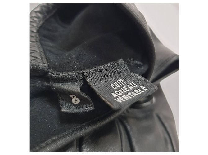 Elegante Chanel schwarze Lederhandschuhe - Größe 8 Gebraucht - Ansicht 5