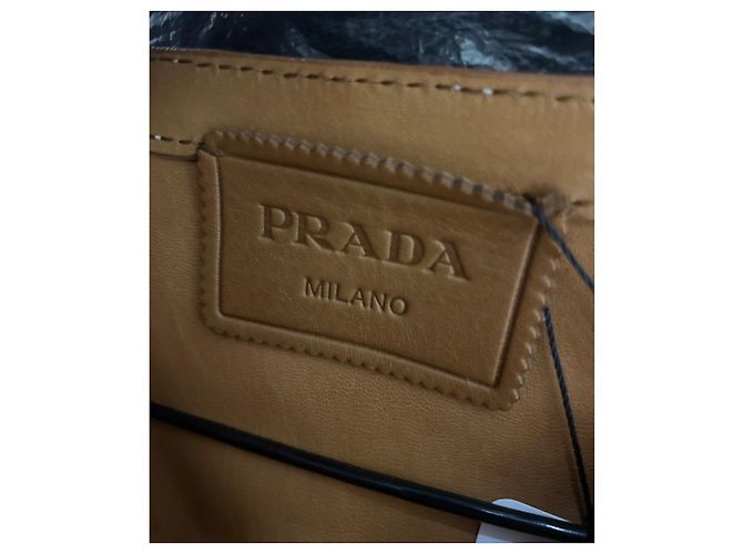 Prada brauner Lammleder langer Weste mit Gürtel - IT40 / S gebraucht - Ansicht 6