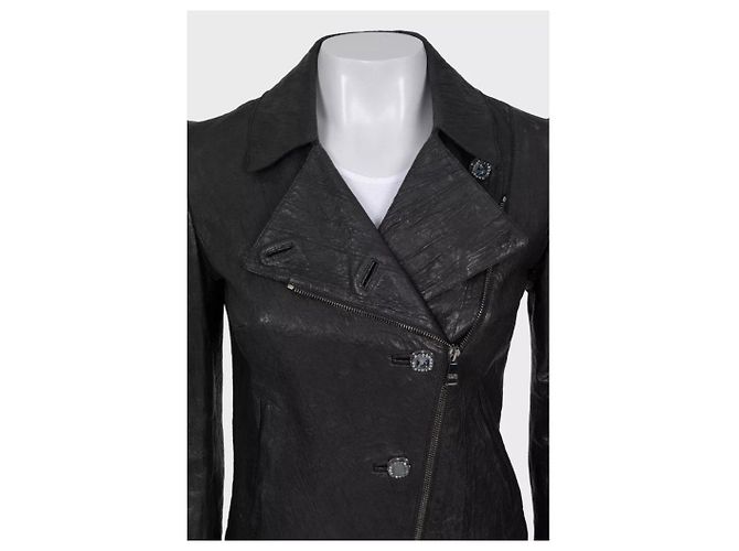 Schwarze Lederjacke Dolce & Gabbana EU 36 / S gebraucht - Ansicht 4