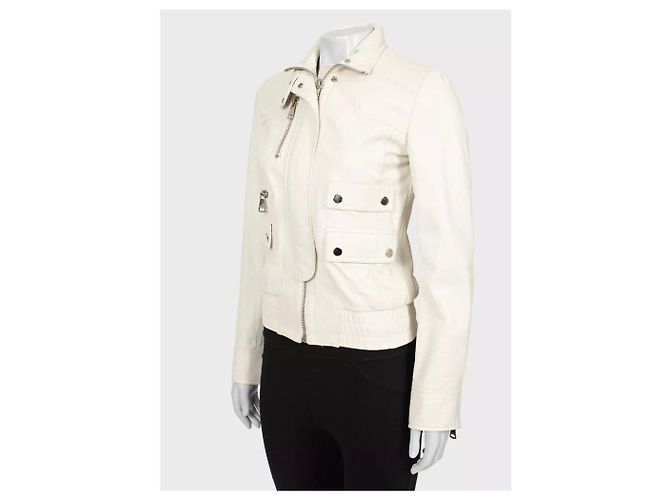 Weiße Lederjacke Dolce & Gabbana IT 40 / S Gebraucht - Ansicht 2