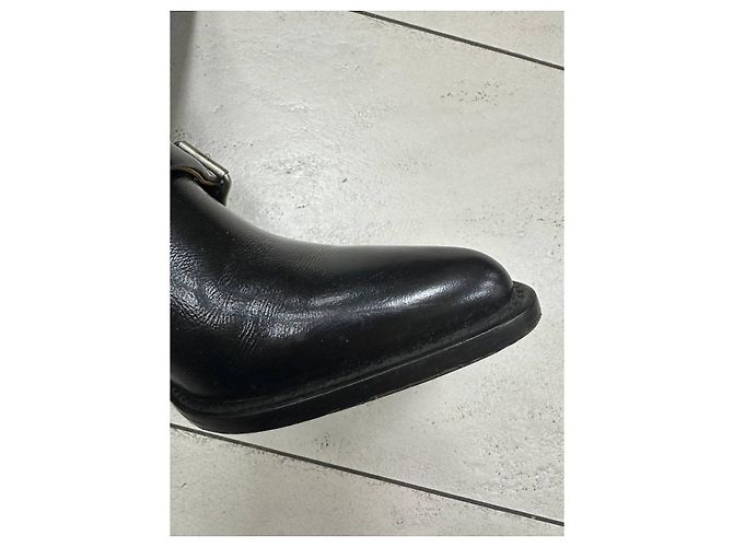 Chloé Botas de cuero Chloe sobre la rodilla con hebilla y tacón bloque, talla 36,5. Pre-owned - vista 11