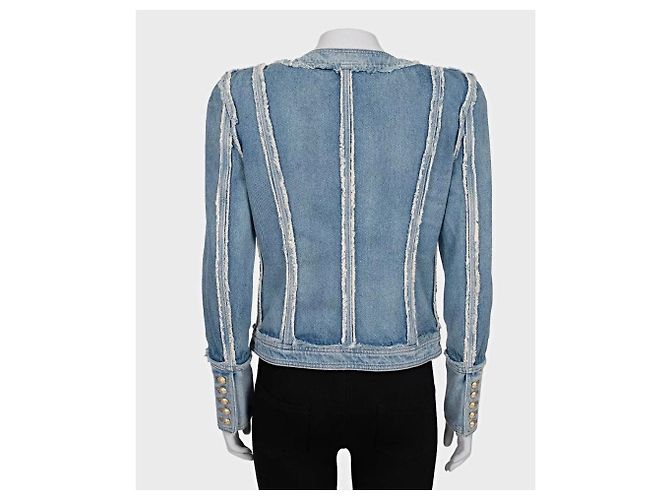 Balmain Raw-Edge Denimjacke - Größe FR38 / M gebraucht - Ansicht 3