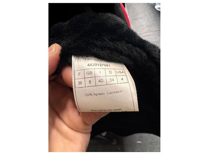 Schwarze Jacke aus echtem Lammfell von Christian Dior, gebraucht - Ansicht 5