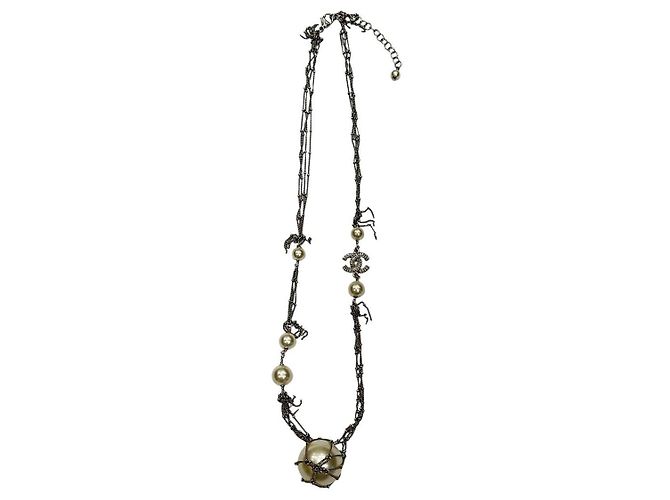 Collana Pendente Perla Chanel 2014 Argento usato - vista 4