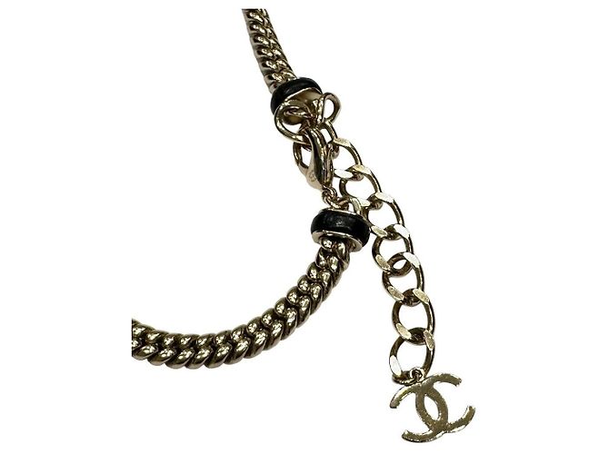 Collana cintura Chanel CC Turnlock in pelle nera usata - vista 5