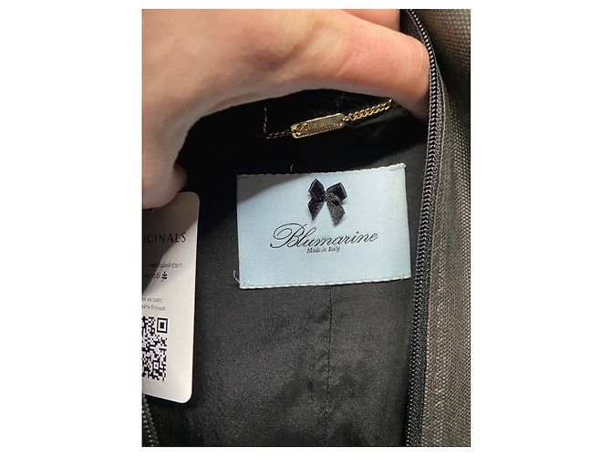 Abrigo de piel sintética marrón Blumarine Talla 40 / S De segunda mano - vista 6