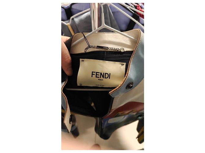 Fendi Multicolor Leather Cropped Jacket - Size 40 Pre-owned - view 5