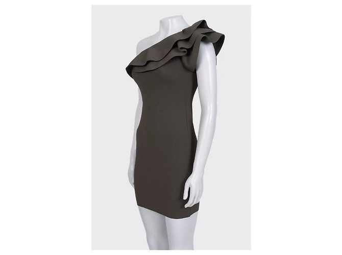Robe élégante à volants verts Valentino Taille S D'occasion - vue 2