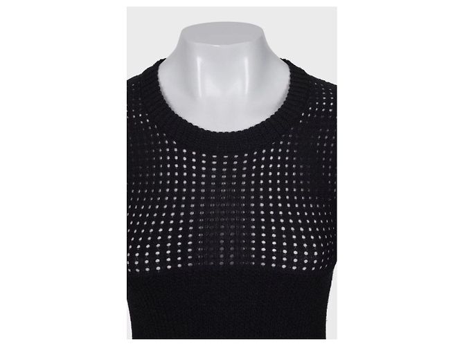 Schwarzes enges perforiertes Reißverschlusskleid Alaïa XS gebraucht - Ansicht 4