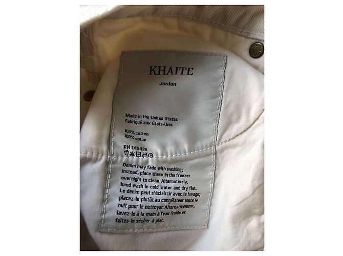 Khaite Weiße Weitbein-Jeans mit mittlerer Taille - Größe 29 Gebraucht - Ansicht 5