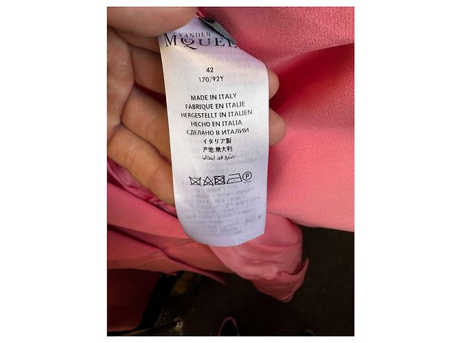 Alexander McQueen Double-Collar Pink Wool Blazer - IT42/M Pre-owned - view 6