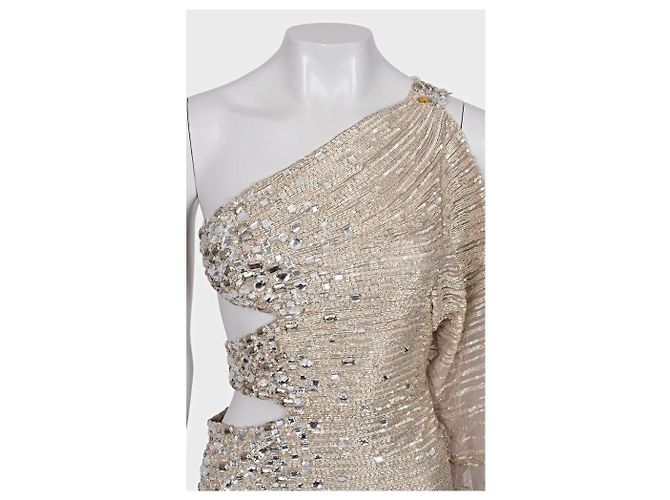 Zuhair Murad Silberne Perlen Cocktailkleid - Größe S Gebraucht - Ansicht 4