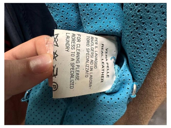 Perforiertes Lederhemd Dolce & Gabbana - Hellblau, M gebraucht - Ansicht 5