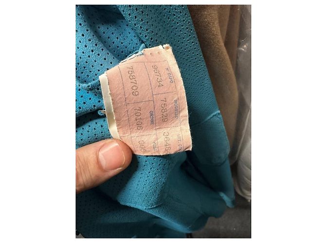 Perforiertes Lederhemd Dolce & Gabbana - Hellblau, M gebraucht - Ansicht 6