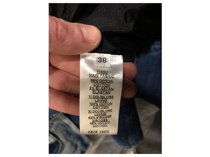 Balmain Double-Breasted Blue Denim Jacket - Size 38 pre-owned - view 6