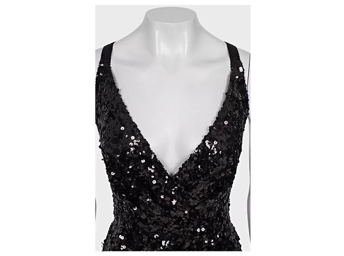 Schwarzes Paillettenkleid von Dolce & Gabbana - Größe IT42/M gebraucht - Ansicht 4
