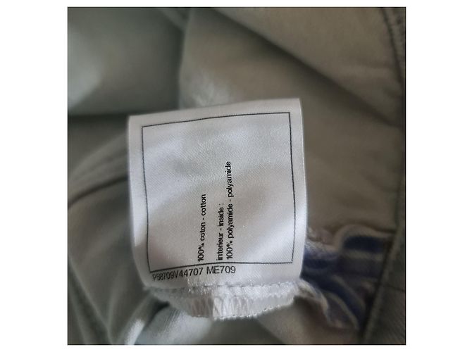 Chanel 2018 Striped Denim Jacket, Size 46 Pre-owned - view 9
