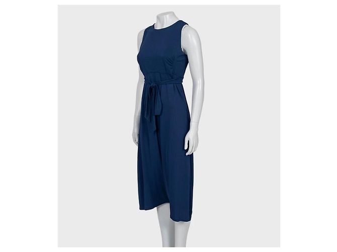 Mono azul de viscosa con cintura ajustable de Saint Laurent - Talla M de segunda mano - vista 2