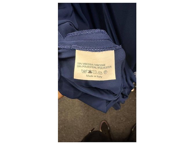 Mono azul de viscosa con cintura ajustable de Saint Laurent - Talla M de segunda mano - vista 6