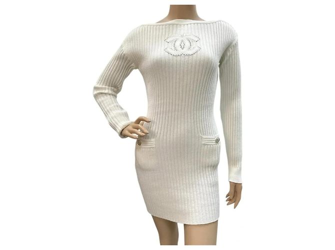 Chanel CC Logo Strickkleid Größe 34 Gebraucht - Ansicht 2