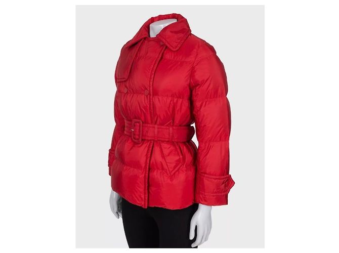 Prada Red Fitted Down Jacket Winter Coat Sz 38/XS Pre-owned - view 2