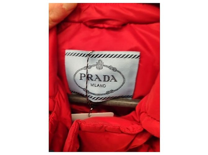 Prada Red Fitted Down Jacket Winter Coat Sz 38/XS Pre-owned - view 8
