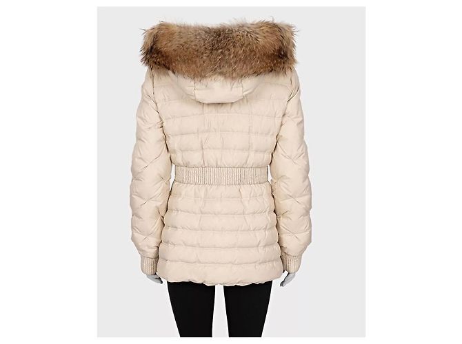 Abrigo blanco de plumas Just Cavalli de piel de mapache sintética - Talla 42/M De segunda mano - vista 3
