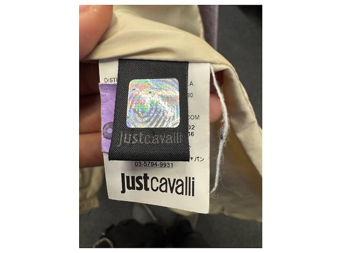 Abrigo blanco de plumas Just Cavalli de piel de mapache sintética - Talla 42/M De segunda mano - vista 5