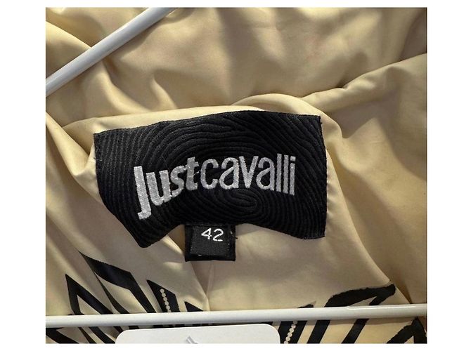 Abrigo blanco de plumas Just Cavalli de piel de mapache sintética - Talla 42/M De segunda mano - vista 7