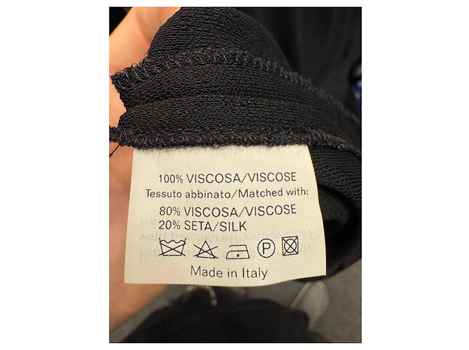 Schwarzes Samtbesatzkleid von Saint Laurent - Größe Groß (L) gebraucht - Ansicht 5