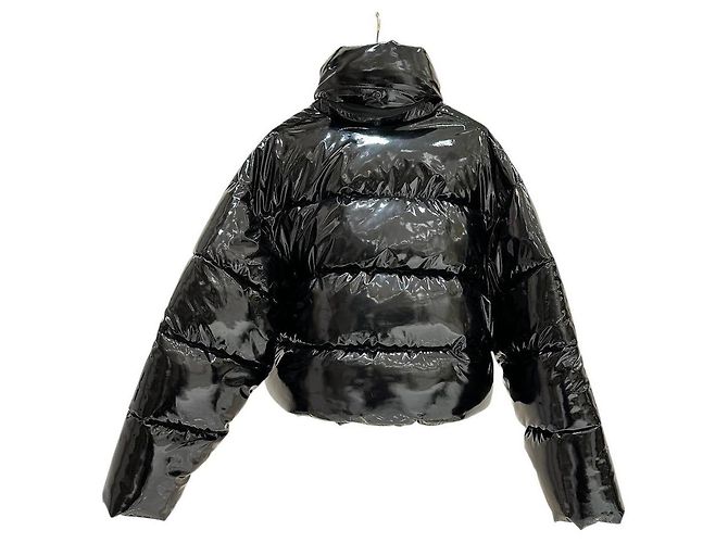 Schwarze lackierte Pufferjacke von Balenciaga - Größe 38 - Gebraucht - Ansicht 2